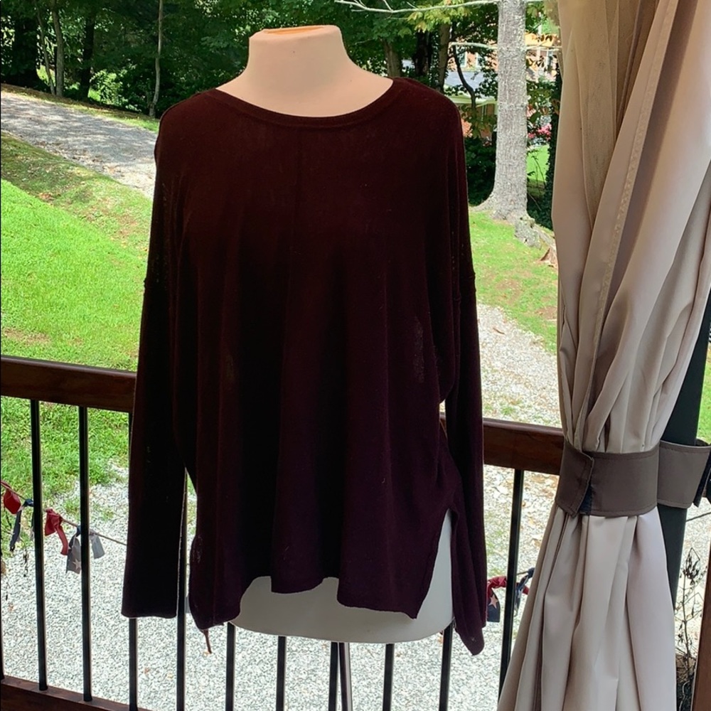 🖤 H&M purple sweater top blouse long small 🖤